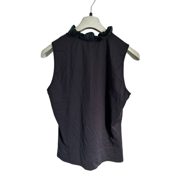 J. McLaughlin Ruffled Top Short Sleeve Shirt Blouse Size Large - Picture 6 of 7